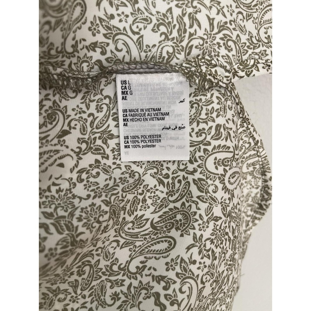 I.N.C International Concepts Paisley Button Up Blouse Top Womans Size L - Picture 6 of 8